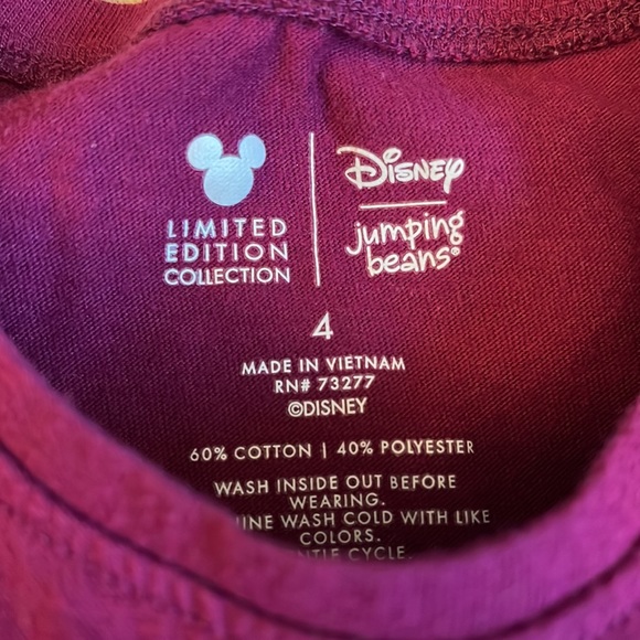 Disney Jumping Beans Limited Edition Collection Long Sleeve Shirts (Size 4) - Picture 4 of 7